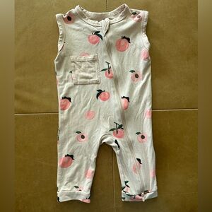 Kyte BABY Peach Print Jumpsuit